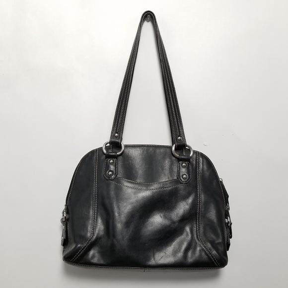 Tignanello Handbags - Tignanello Large Black Leather Purse